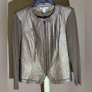 Vintage 1990’s~Women's 1X~Nygard Collection~Leather~Lined~Zip Front~Jacket~TC